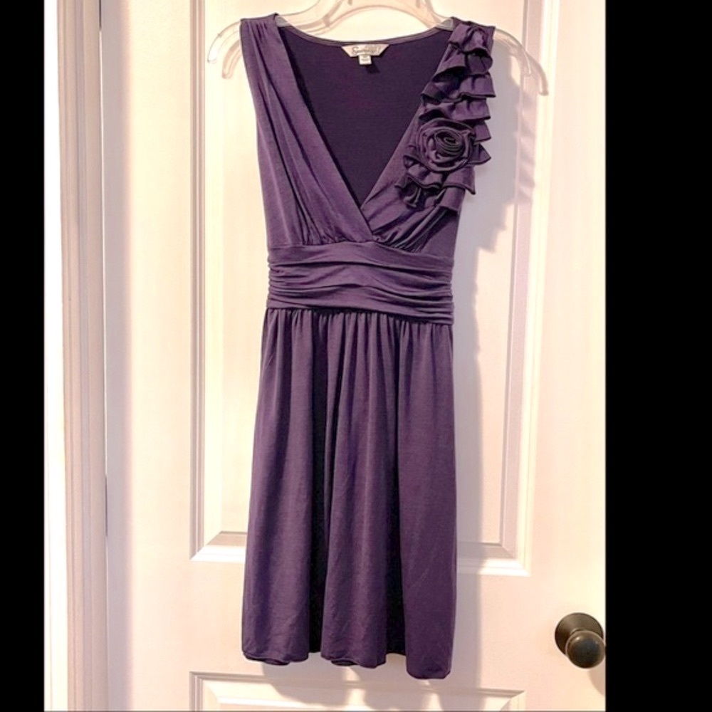 NWOT Speechless Purple Dress Ties behind back Flowy VINTAGE M